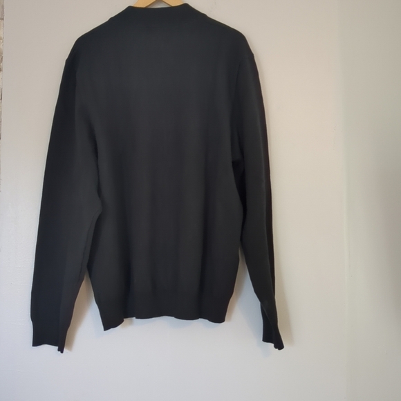 NWT Robert Graham Sweater Mens L Black Full Zip Pockets Quiet Luxury Minimalist - Picture 4 of 9